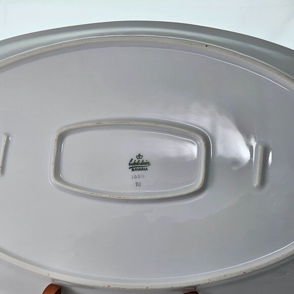 Edelstein Bavaria Porcelain Serving Platter 15" floral flower basket VTG MCM - Picture 6 of 12